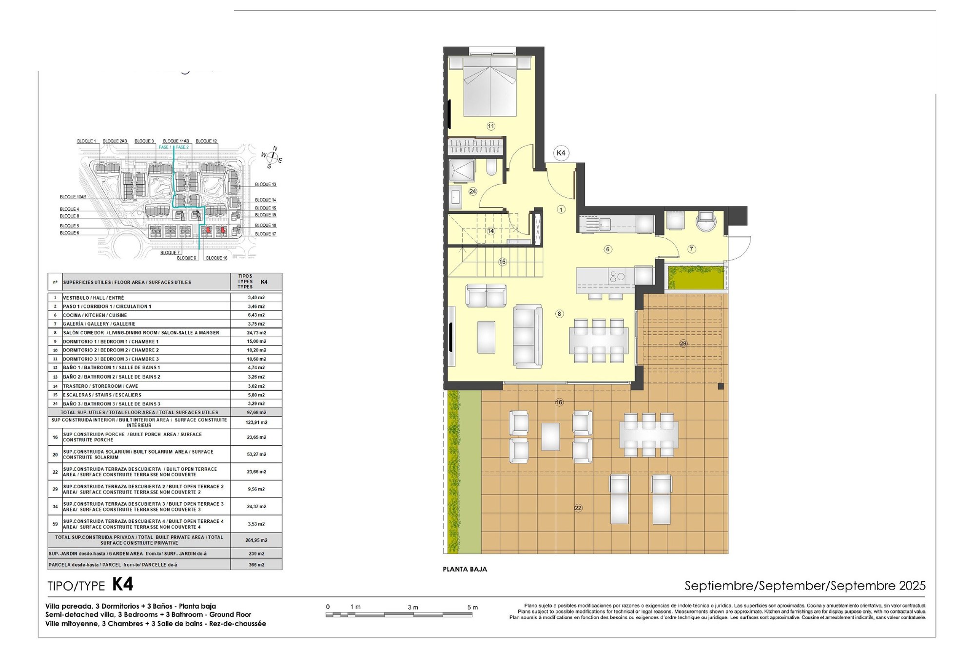 Floor plan — semi-detached villa 1
